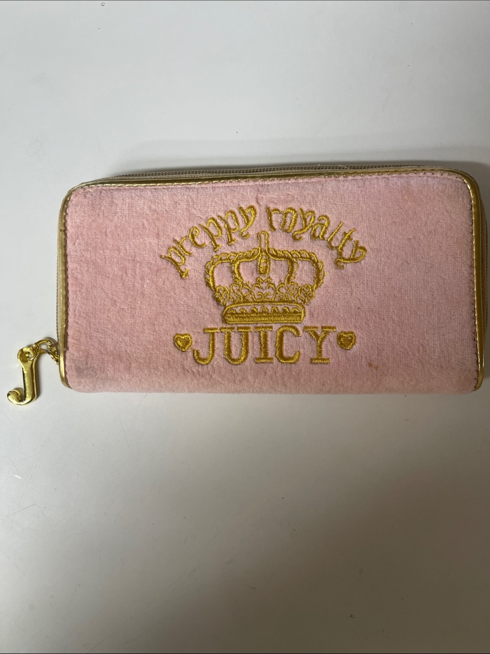 Juicy Couture Pink & Gold 'Preppy Royalty' Zip-Around Wallet